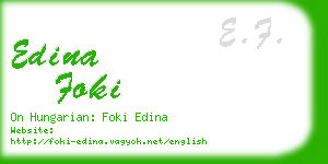 edina foki business card